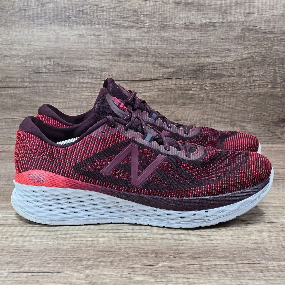 New Balance Fresh Foam More V1 Men's Size 15 D Red Black Running Shoes (MMORHN)